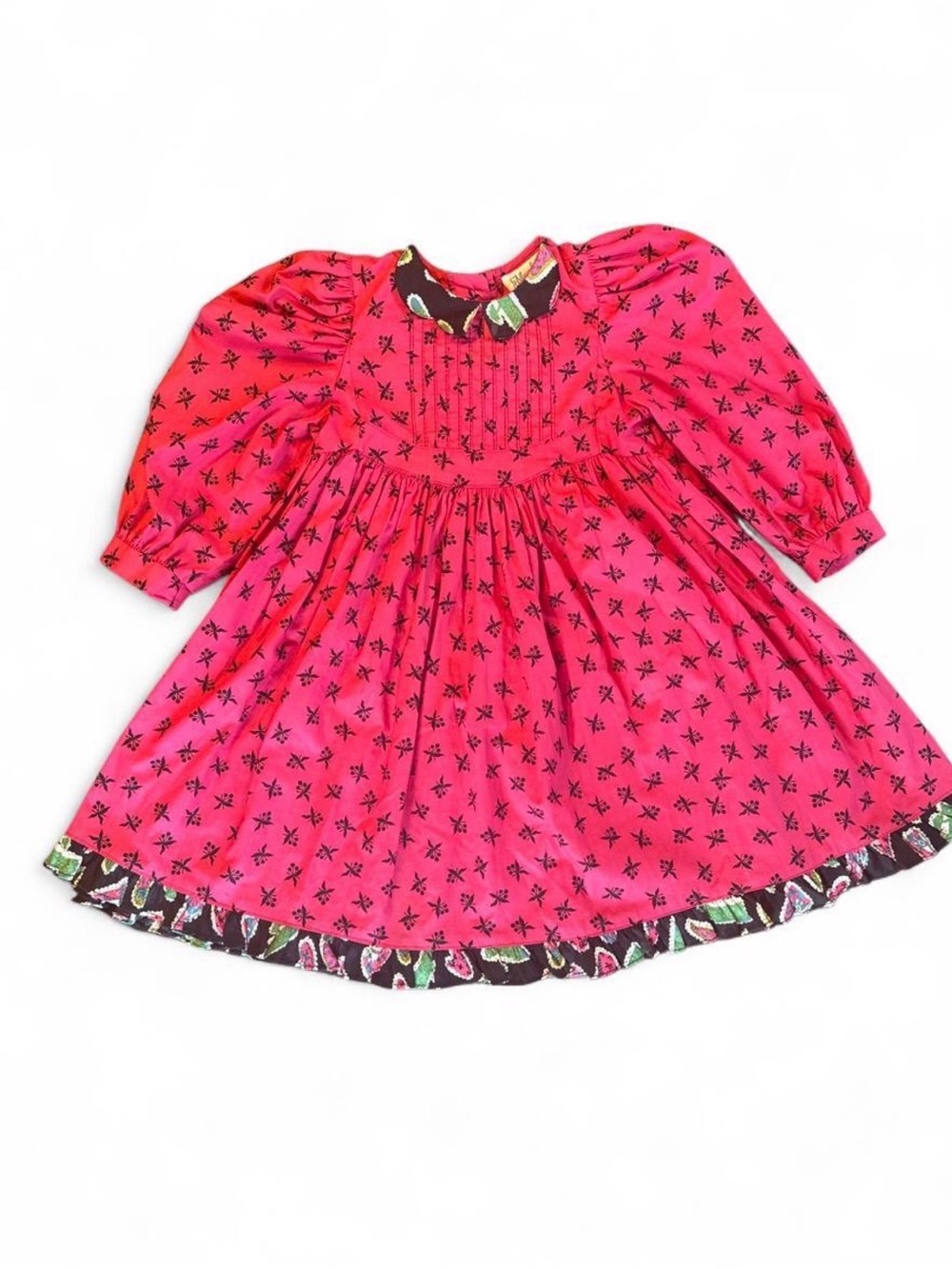 Vintage Mousefeathers Pink Long Sleeve Dress Size 3